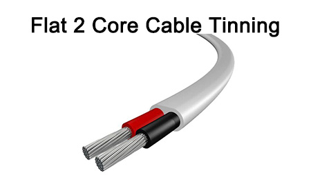 2-Core Flat Cable Tinning